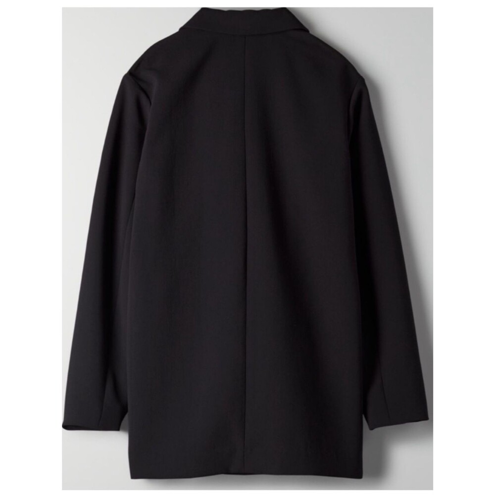 Aritzia Wilfred Cherrelle Black Double Breasted Blazer Jacket. Size Medium. - Picture 4 of 7